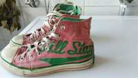 All Star rosas com letras verdes