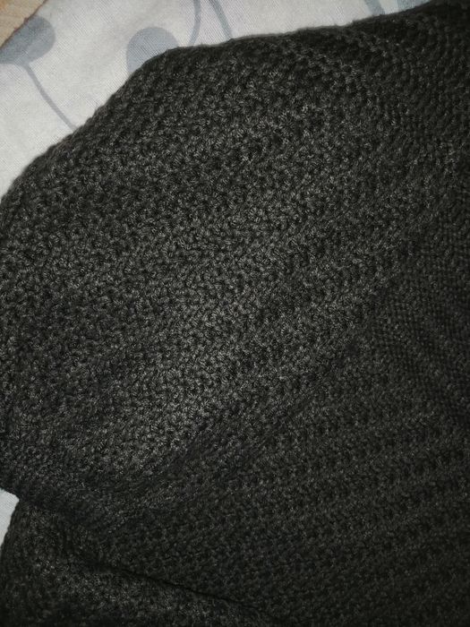 NEW LOOK czekoladowy sweter sweterek z balonowymi rękawami S m Xs