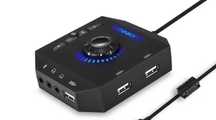 Зовнішня звукова USB карта Phoinikas T10 з USB хабом