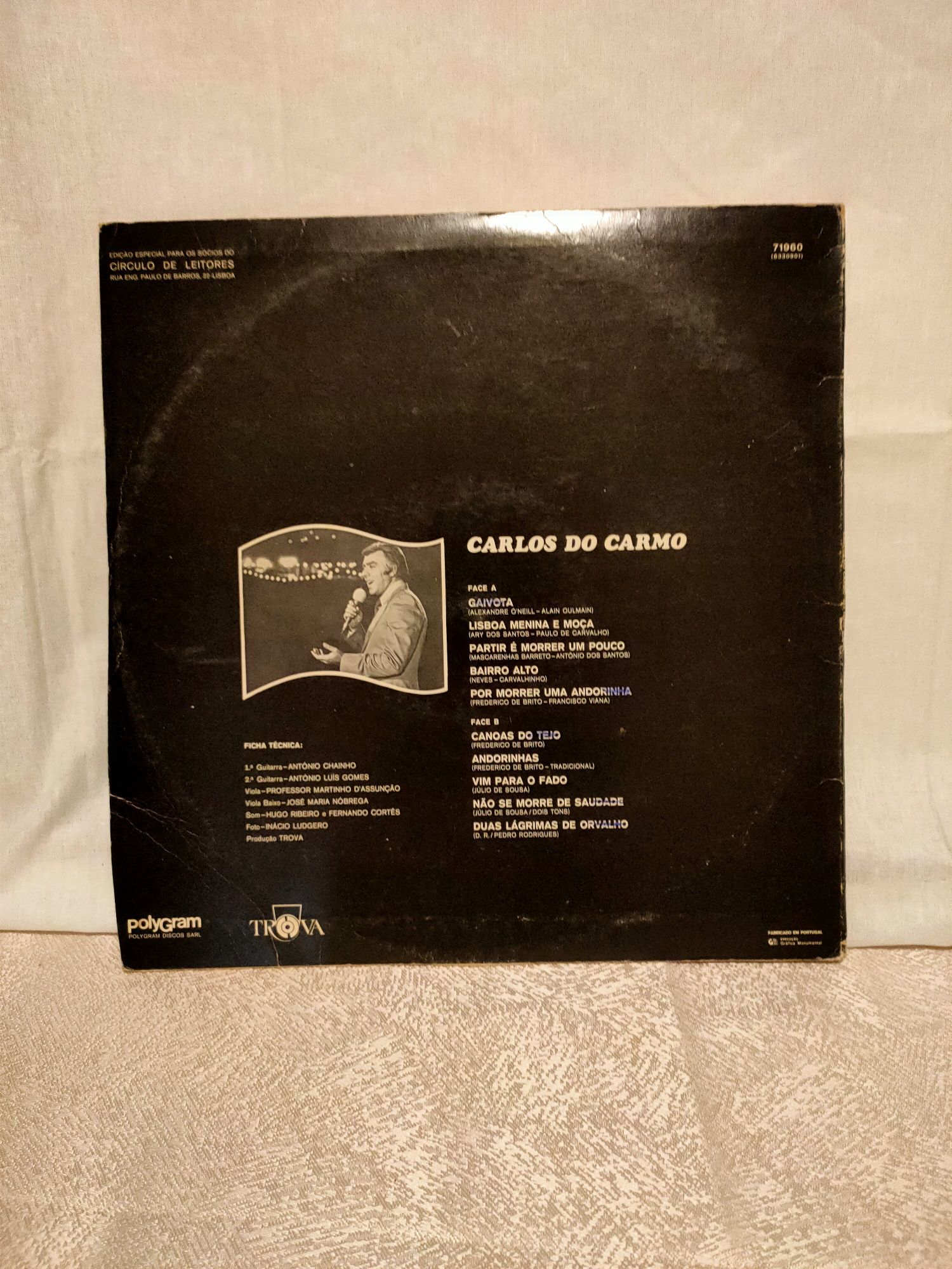 Disco Vinil Carlos do Carmo