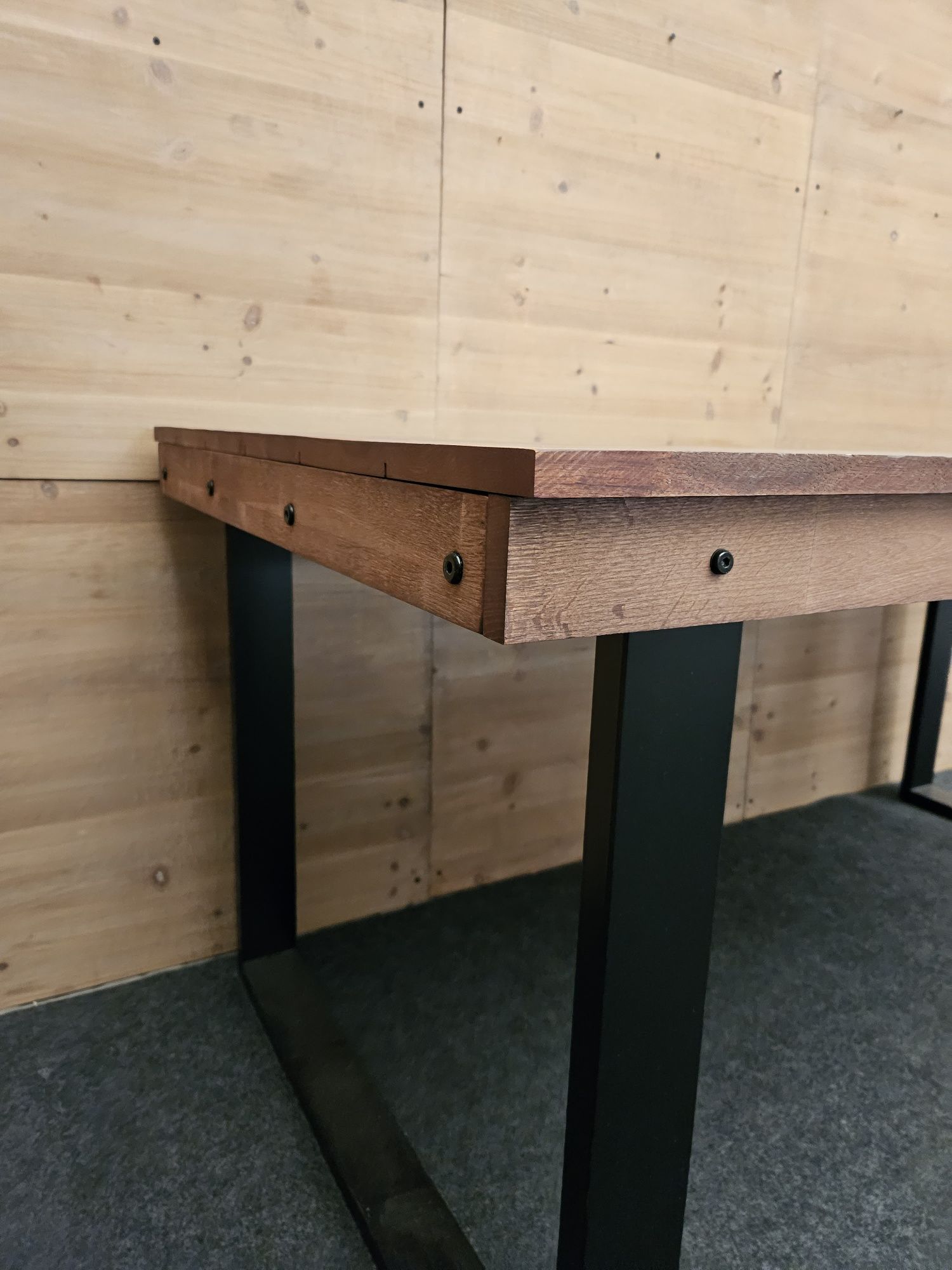Stół metalowe nogi drewniany blat