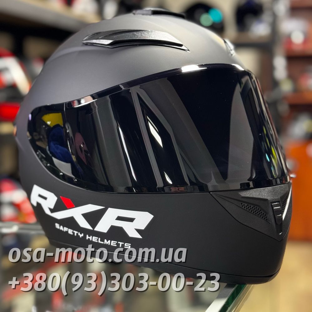 Мотошлем для скутера мопеда мотоцикла Шлем чорний матовий RXR є кольор