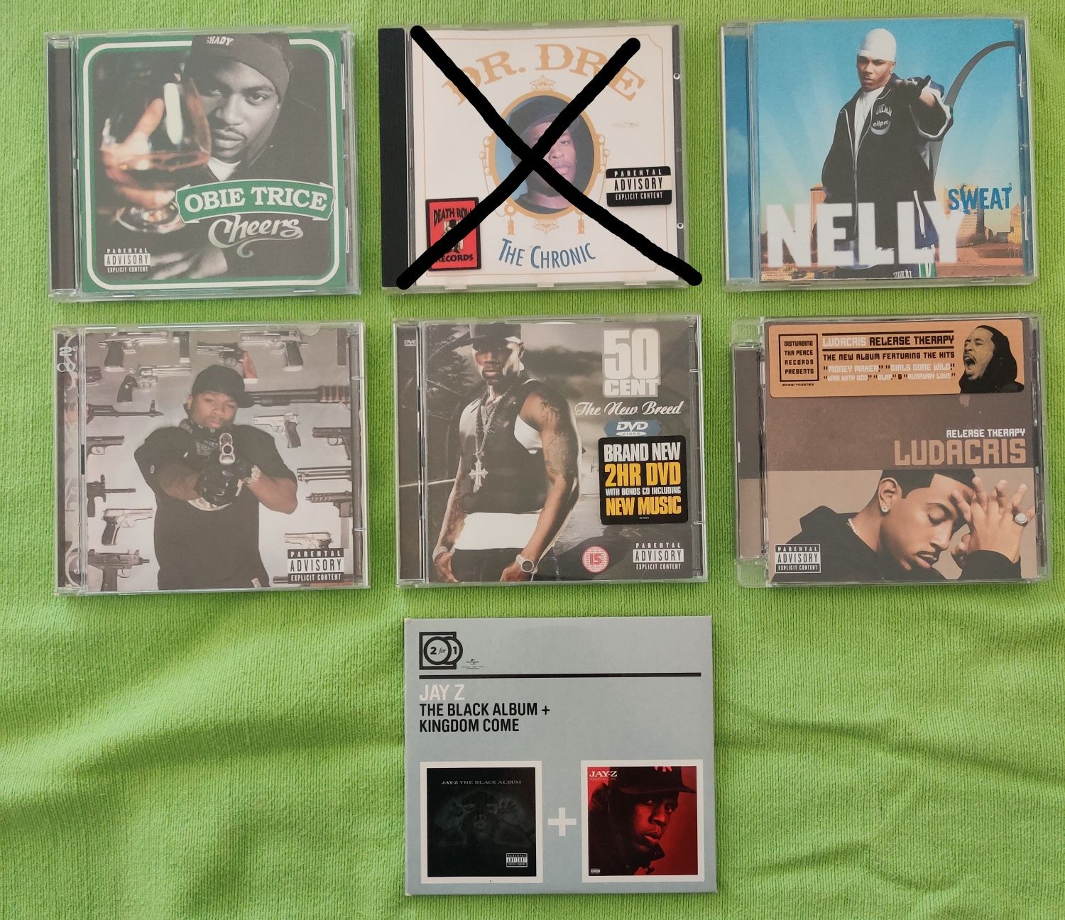6 CD's Rap/Hip hop (50 cent jay z, obie trice,nelly) e +