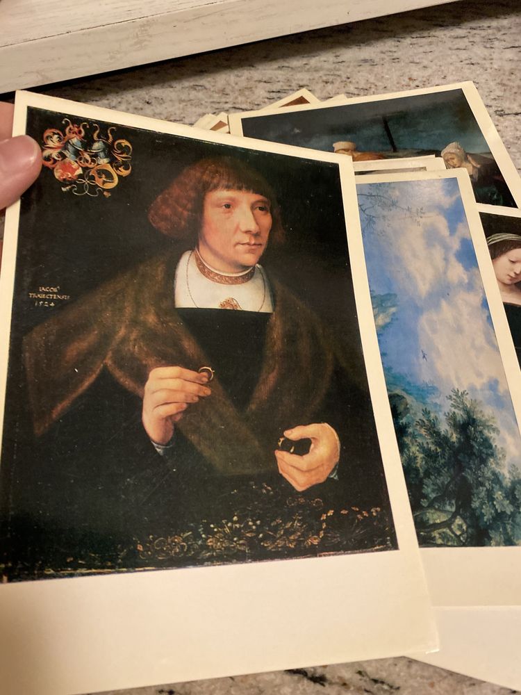 Zestaw pocztówek postcards niderlandzkie malarstwo 15 16 wiek