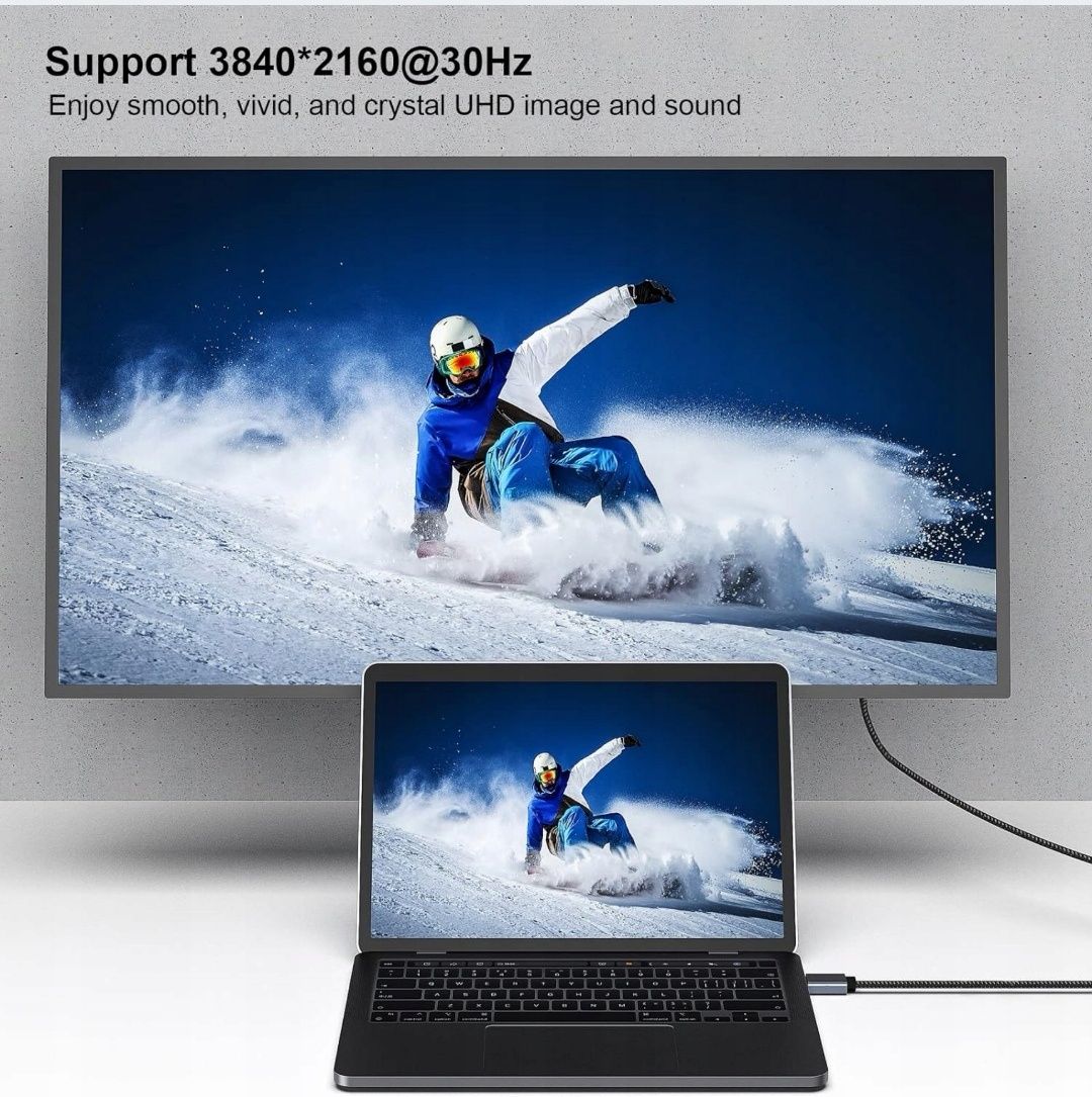 BENFEI Adapter Przejściówka DisplayPort na HDMI 4K (DP) 1.8m
