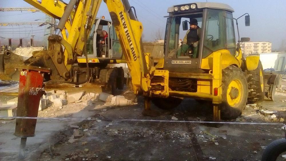 wyburzenia rozbiórki burzenie kucie betonu młot kruszenie koparka