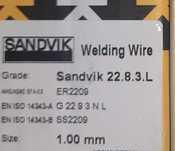 Drut spawalniczy SANDVIK 22.8.3.L duplex 2209 fi 1,0x15 kg