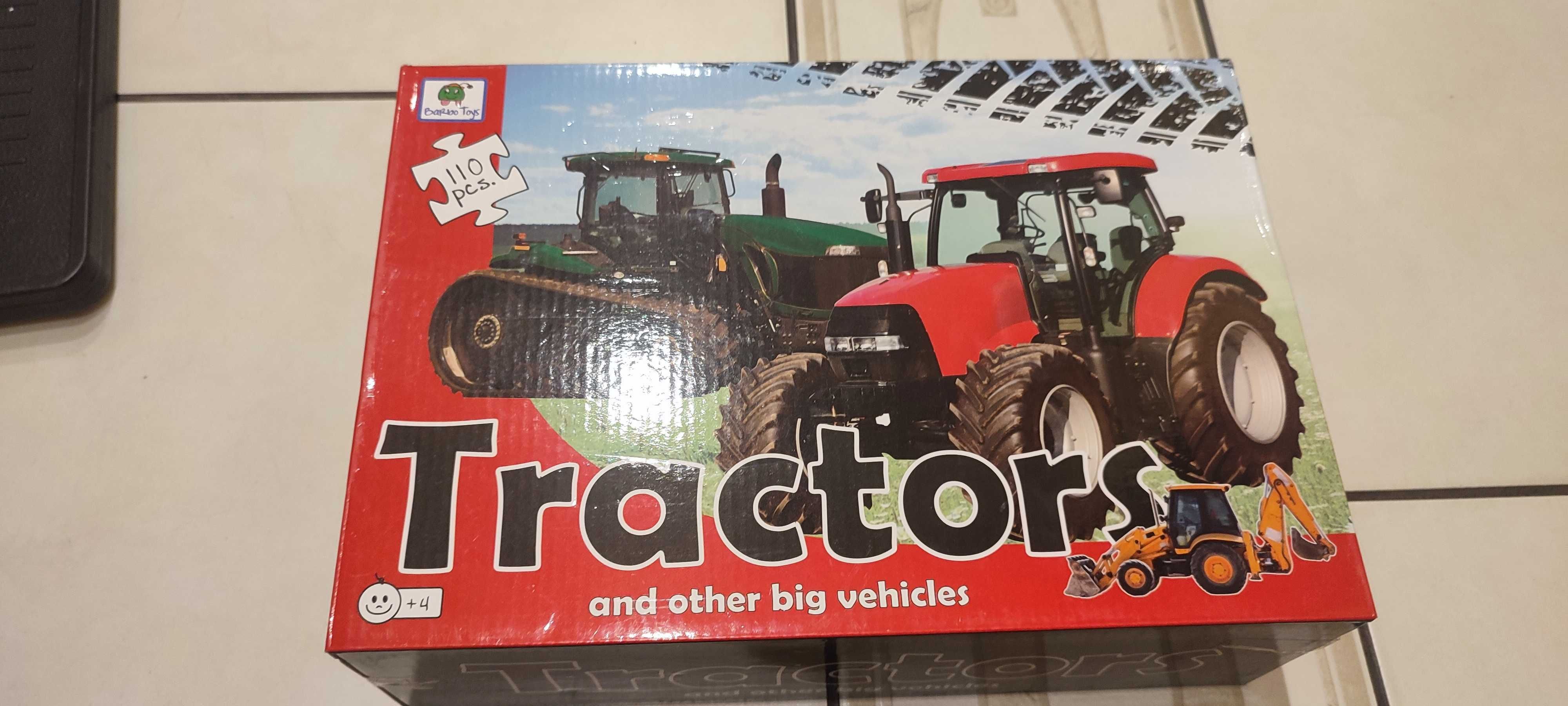 Duże puzzle traktory pojazdy budowlane duże pojazdy kształty