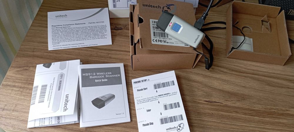 Leitor código de barras Scanner Unitech MS 912