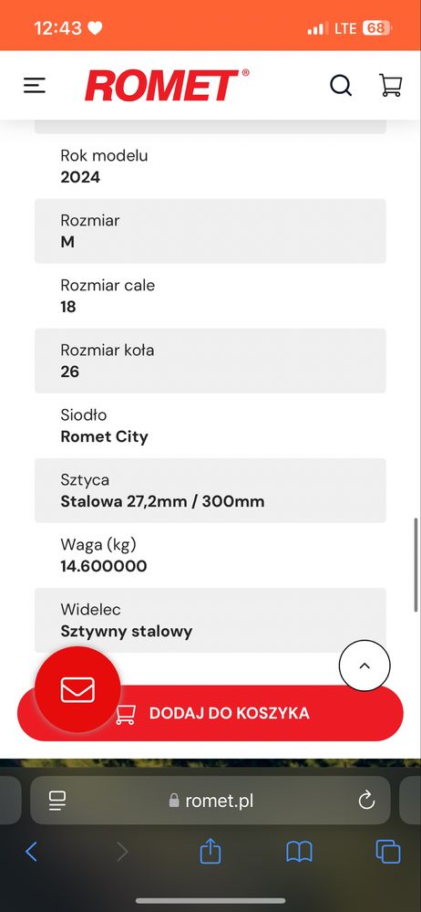 Rower ROMET luziza classic 2024