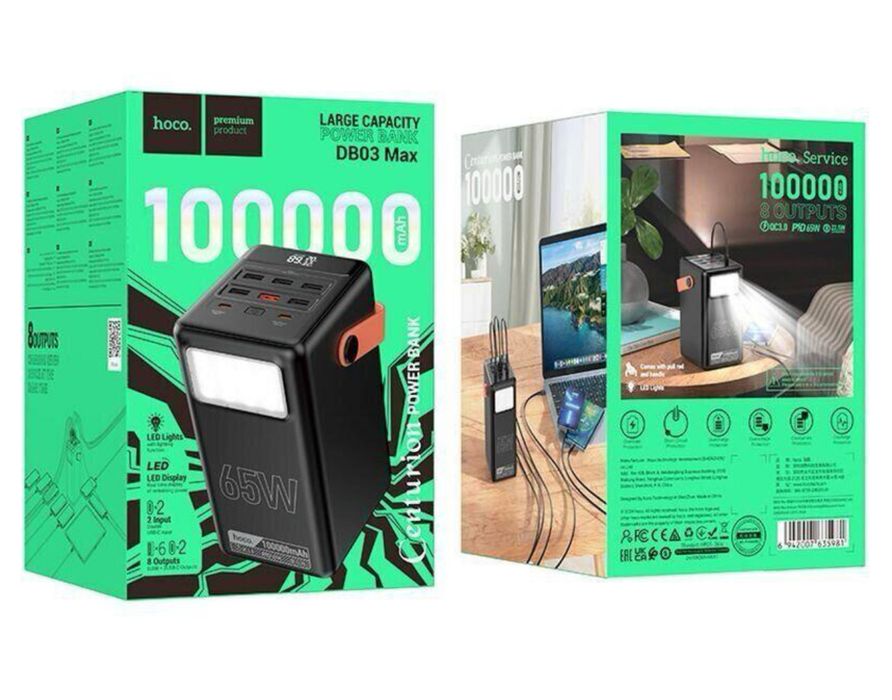 Повербанк для ноутбука Hoco DB03 Max 100000 mAh 65W