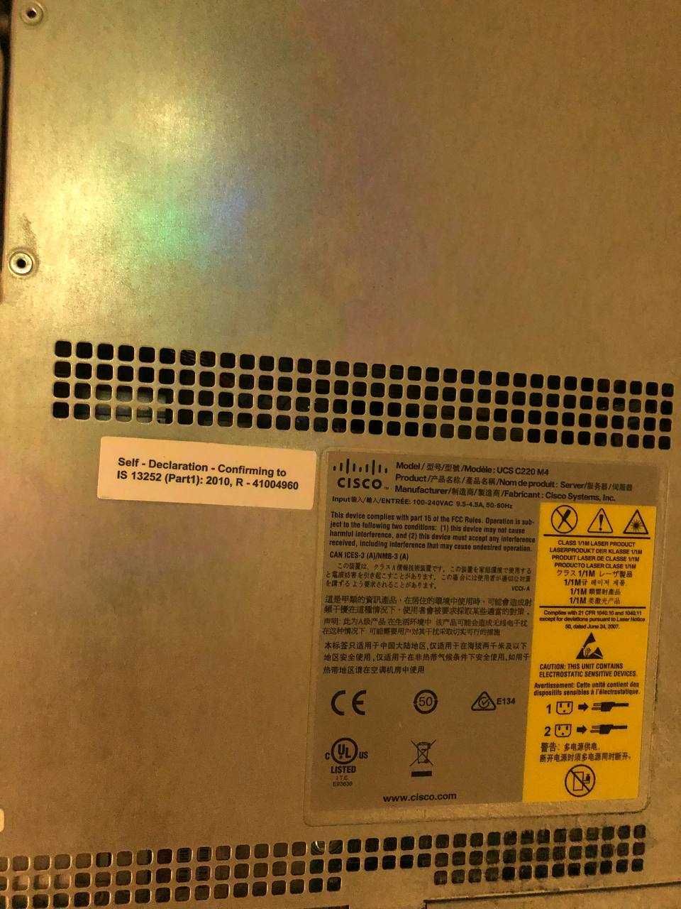Сервер 1U Cisco UCS C220 M4S 2x XeonE5-2683V4,128gbRAM,Ssd2Tx2,HDD2Tx2