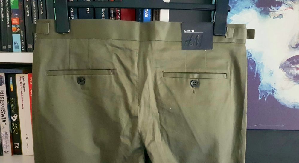 H&M męskie spodnie slim fit M, z metką