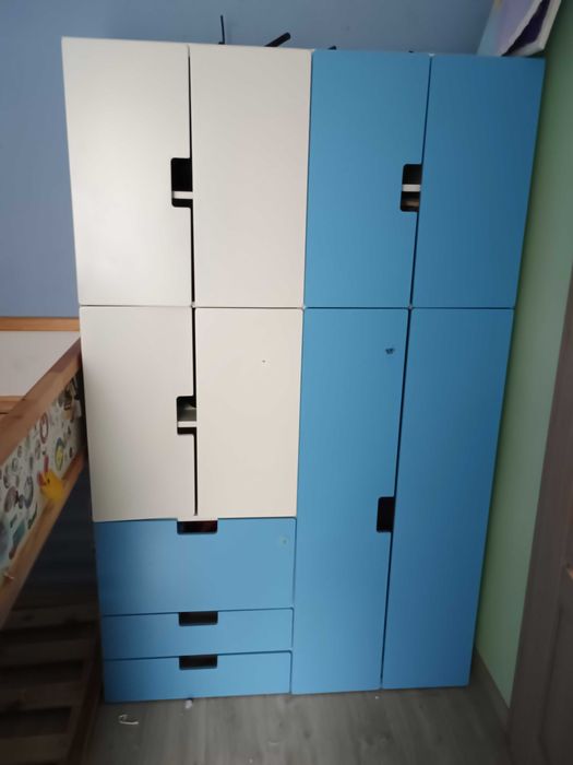 Meble dziecięce Ikea ,łóżko pietrowe , 3 szafki, 1 szafka z biurkiem