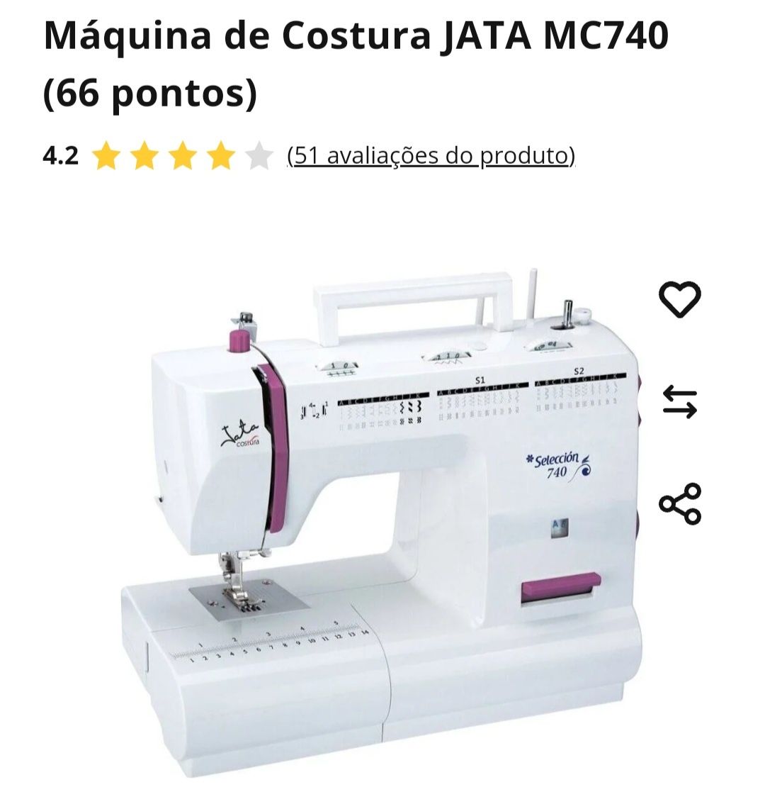 Máquina Costura Doméstica Jata