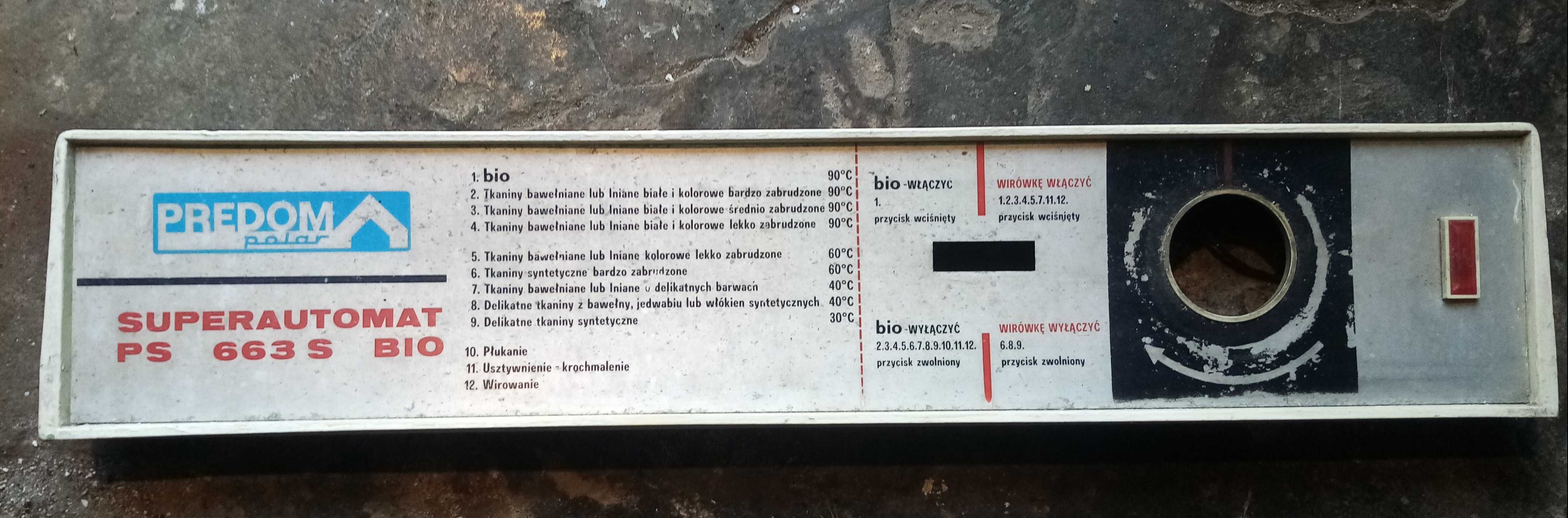Drzwiczki pralka automatyczna Polar PS 663 części