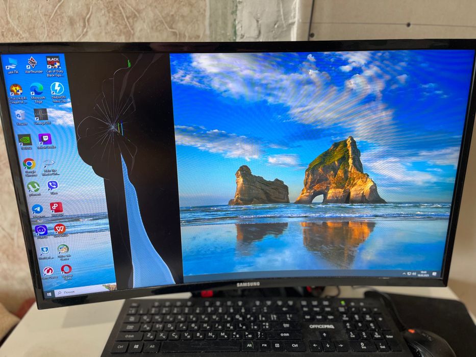 Монітор Samsung 27’ розбита матриця, повний комплект, ціна договірна