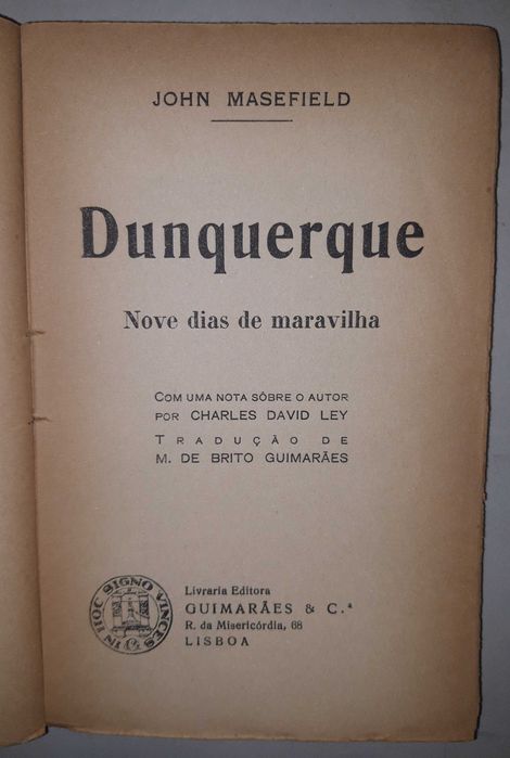 Livro- Ref: CxC - John Masefield - Dunquerque, 9 das de maravilha