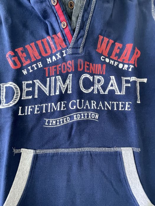 Camisola rapaz azul com capuz e efeito camisa por dentro Tiffosi 13/14