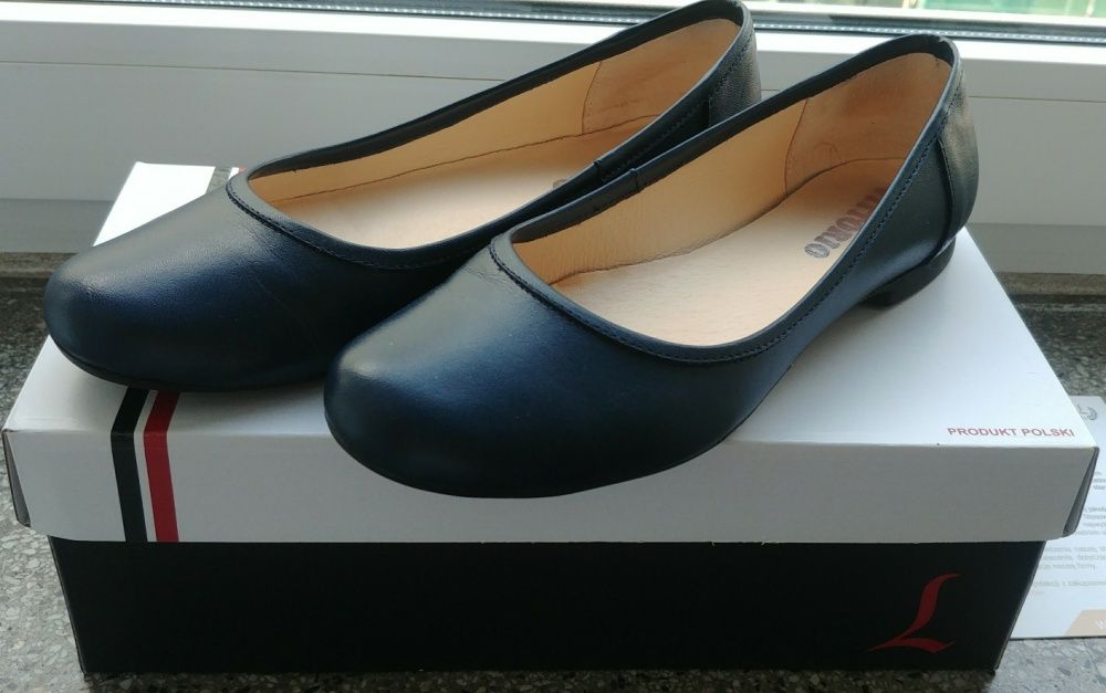Lemar skórzane buty polski produkt skóra naturalna r. 38 NOWE