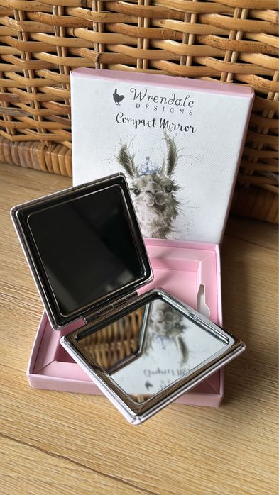 Wrendale Designs compact mirror lama queen lusterko kompaktowe