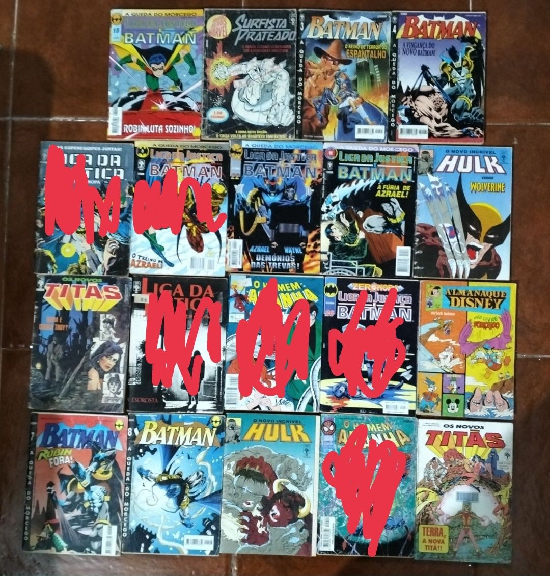 Livros de bds Marvel, DC e Disney