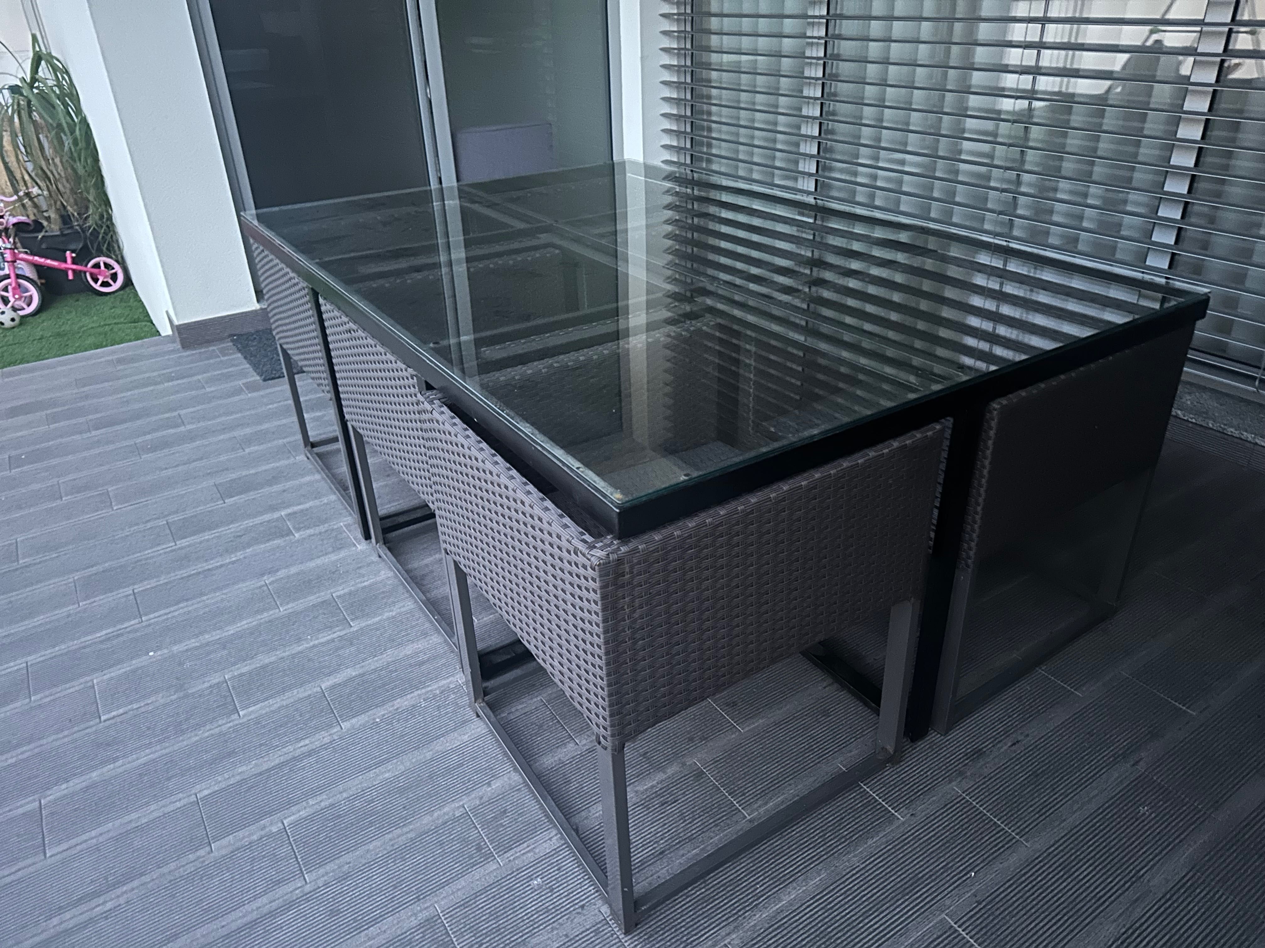 Mesa de jardim 186 x 122 de 8 pessoas