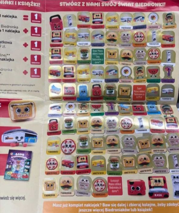 Naklejki Gang Biedroniaków - 80 sztuk