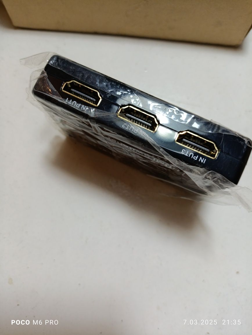 Przełącznik swither 3-port HDMI  z pilotem