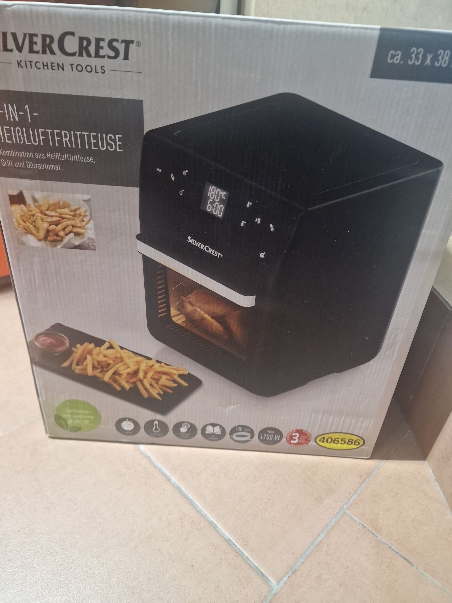Mini Piekarnik Frytkownica Beztłuszczowa 12L 1700W silvercrest 1700