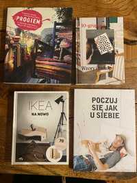 Zestaw książek IKEA wnętrza wzornictwo meble