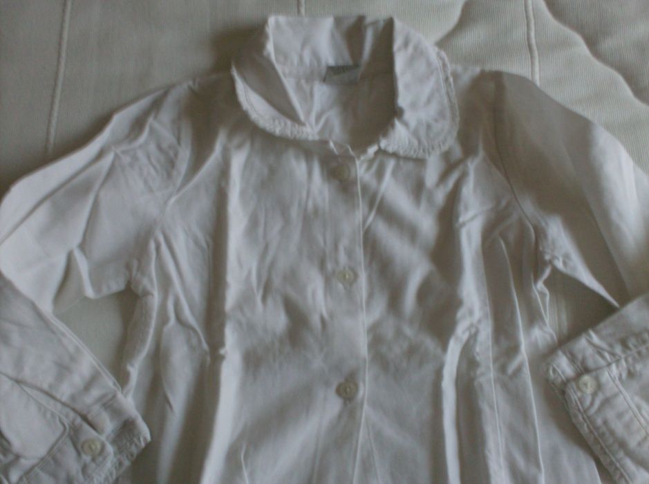 Camisa, branca, menina, 3-4 anos