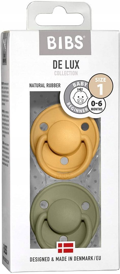 Smoczki Bibs de lux collection ROUND PACIFIER okrągły kauczuk 0 +
