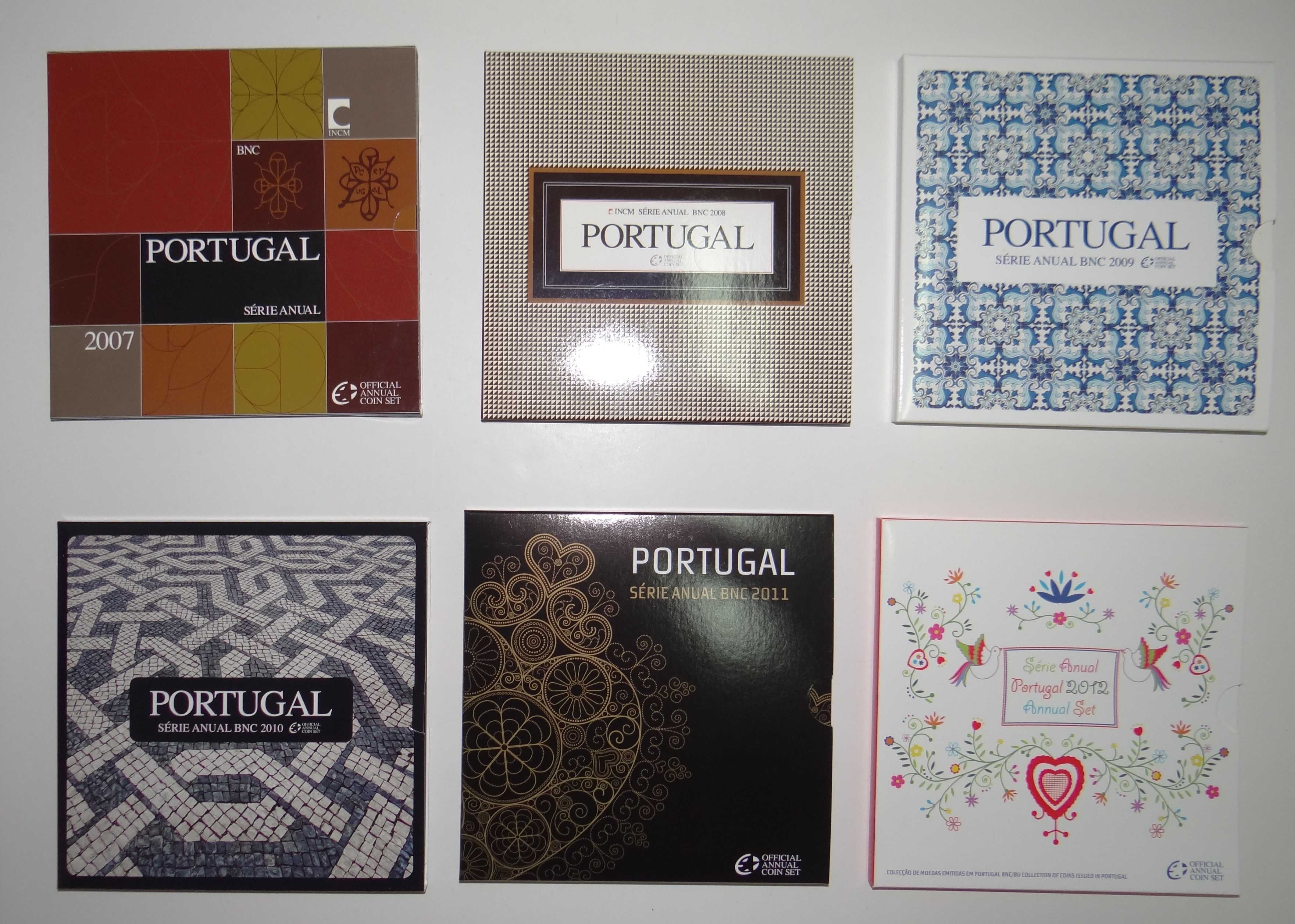 Carteira incm euros Portugal BNC 2007, 2008, 09, 10, 11, 2012