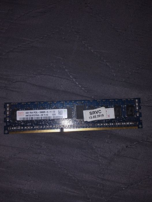Pamięć operacyjna RAM DDR3 4GB Hynix/Nanya 1Rx4 PC3L 10600R-9-10-C1