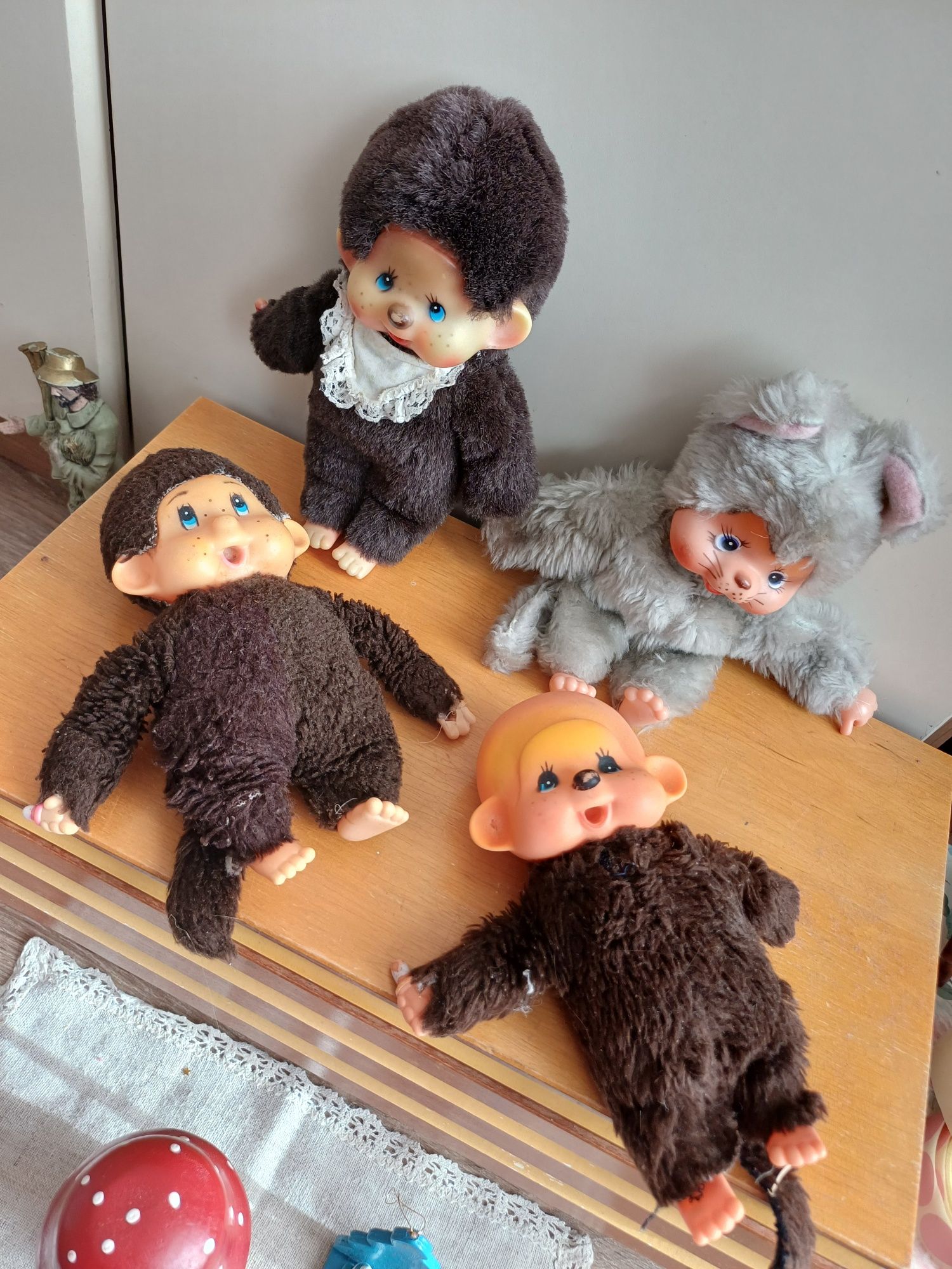 Monchhichi moncziczi Małpka lata 90 zestaw malpek sekiguchi