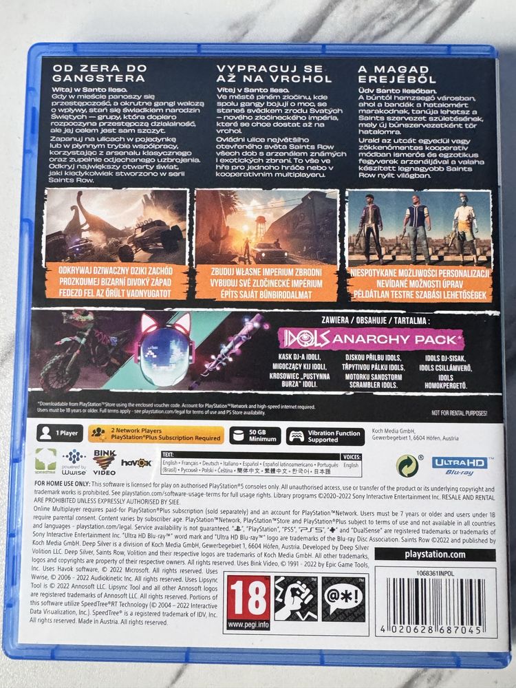 SaintsRow Ps5 Day One Edition