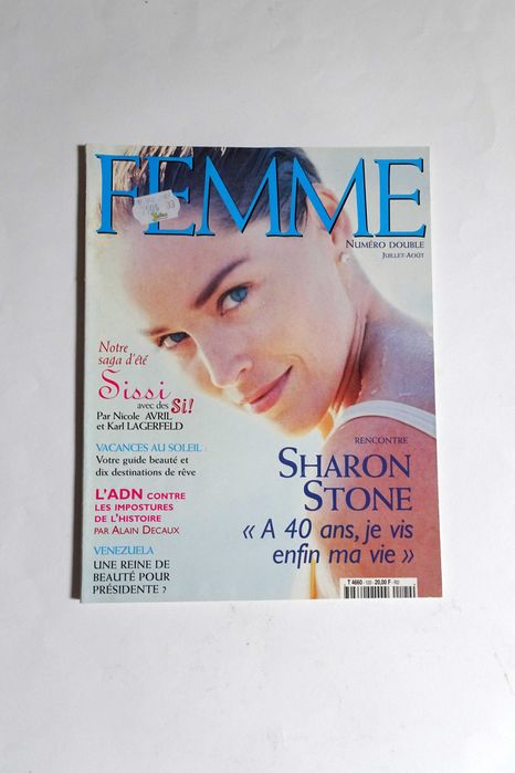 Femme n.º 120, Julho-Agosto de 1998. Sharon Stone. Envio gratuito.