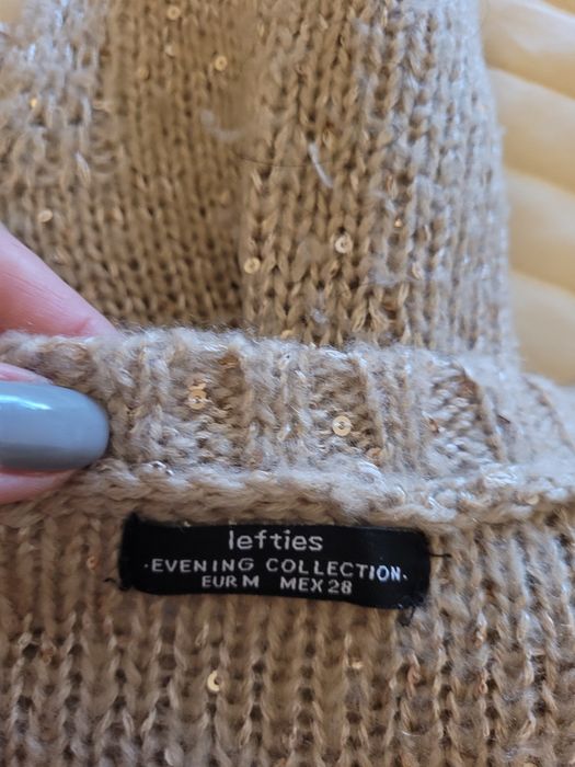 Camisola Lefties bege e dourada