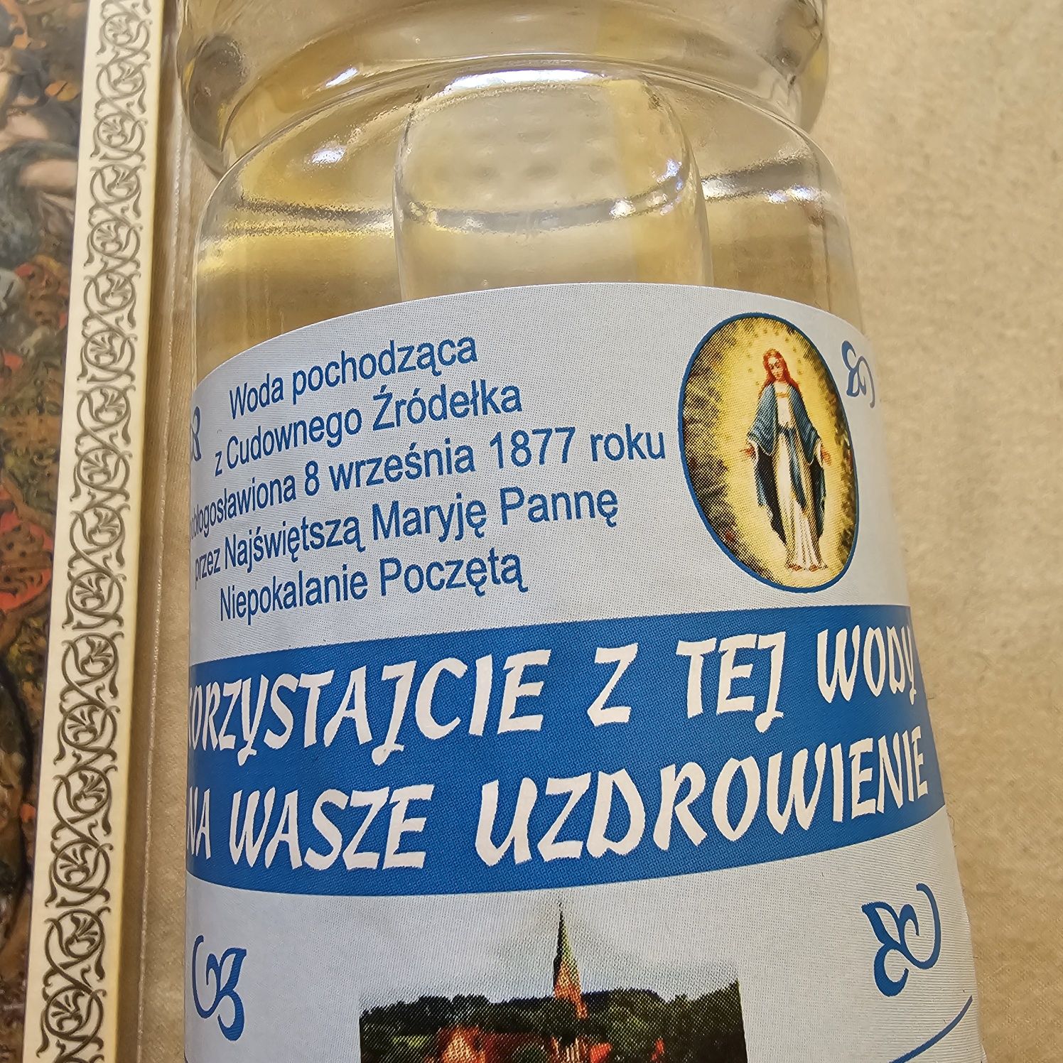 różaniec Gietrzwałd, cudowna woda,obrazek Maryi pamiątka  z Gietrzwałd