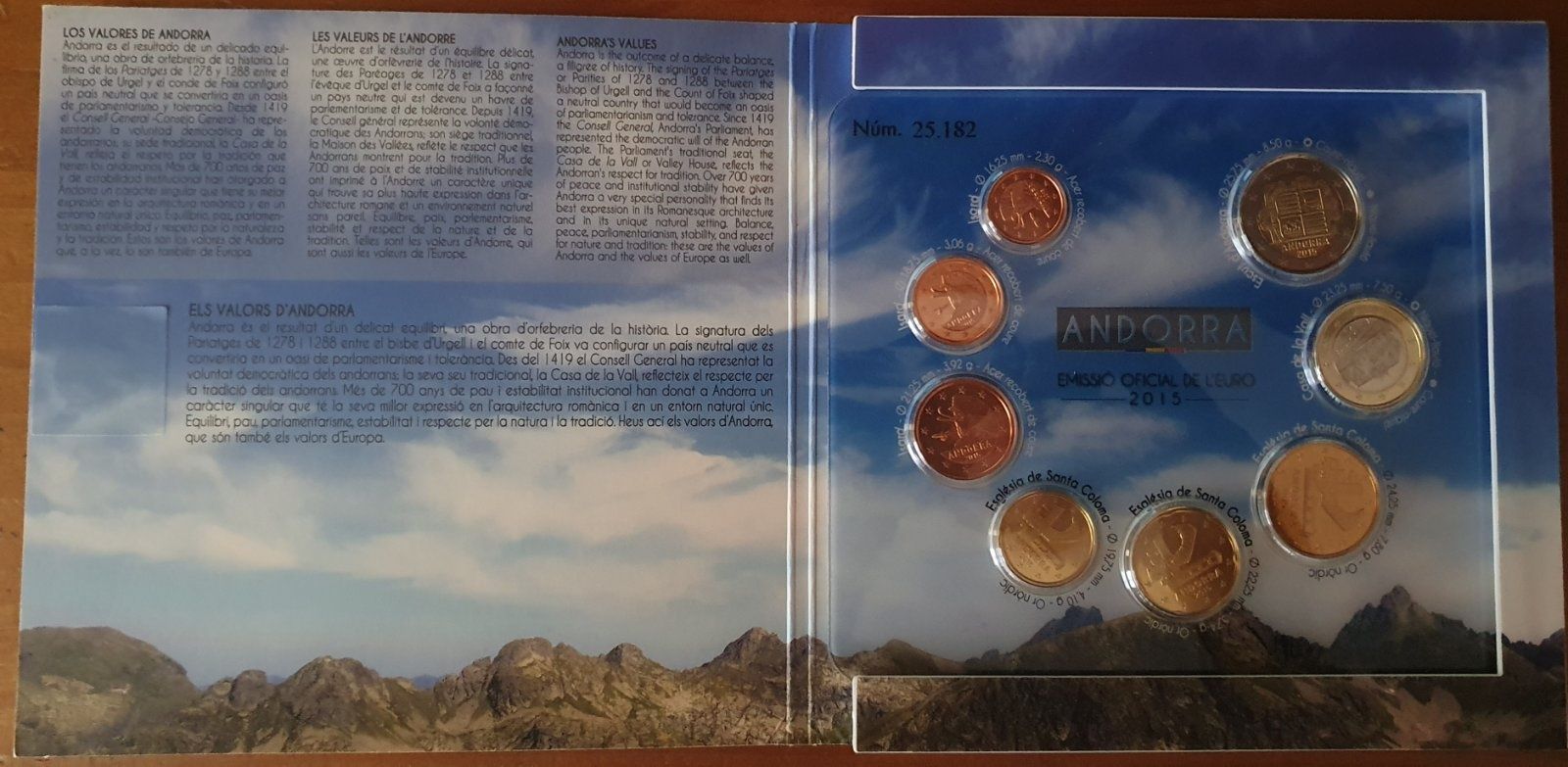 Moedas Série Anual Andorra 2015 BNC