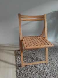 Krzesło drewniane składane z PRL vintage retro do domu,na taras,balkon
