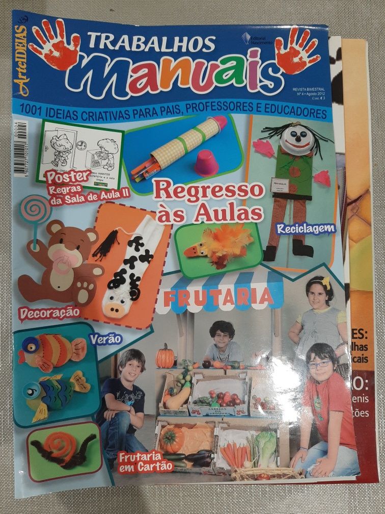 3 revistas: bricolage, artes decorativas e trabalhos manuais