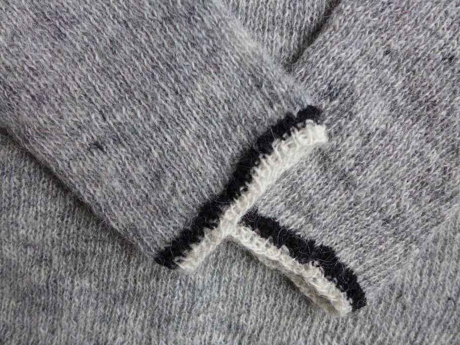 Wełniany lekki cieniutki SWETER ISLANDZKI XS 34 32 lopapeysa HANDMADE