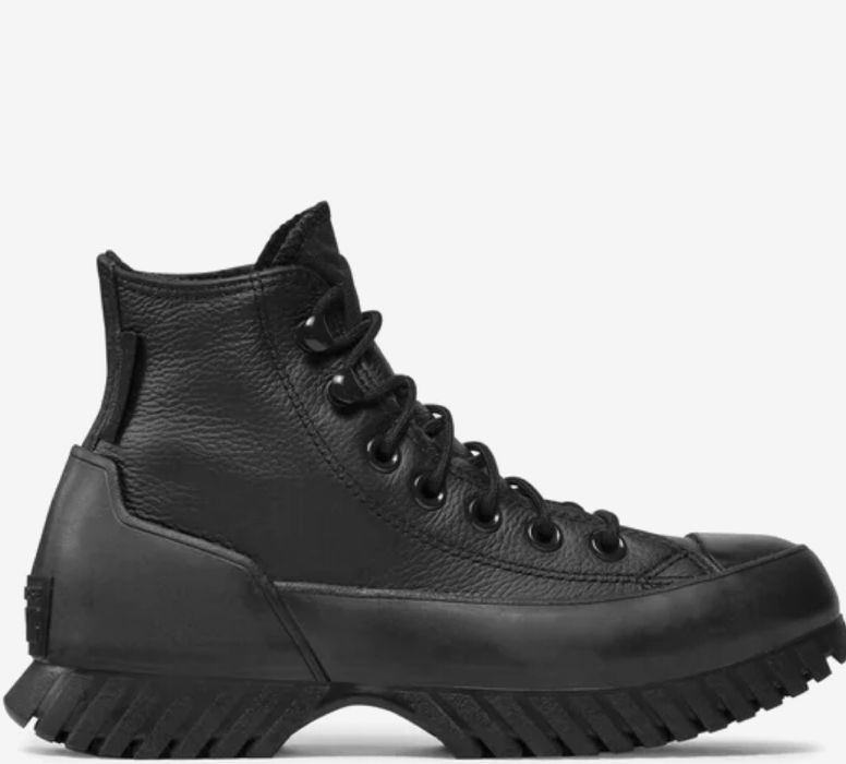 Converse Чорні. Шкіряні. Осінь/Зима. Ориг. Італія. 37 розмір. 24 см