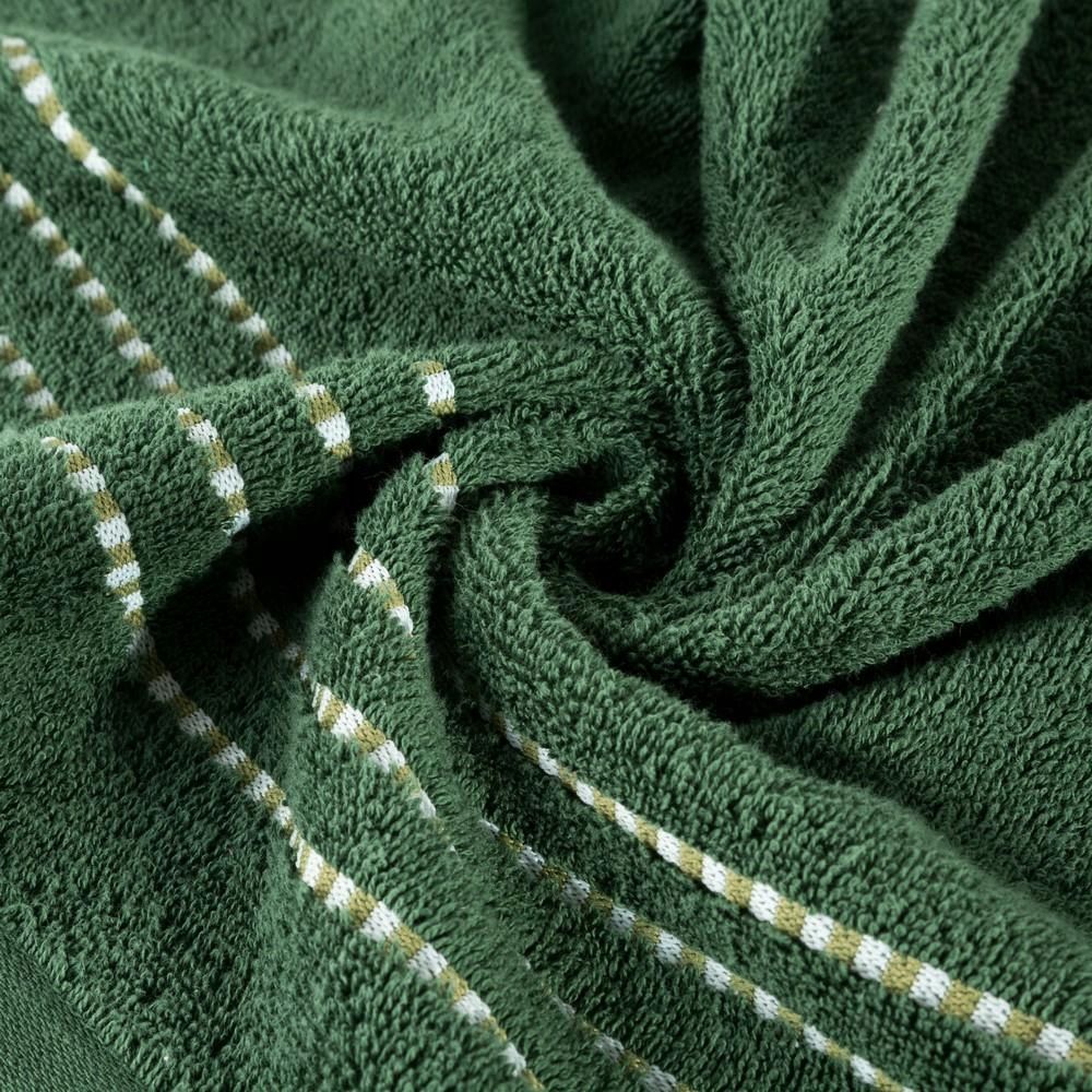 Ręcznik 50x90 zielony 500g/m2 frotte ozdobiony bordiurą