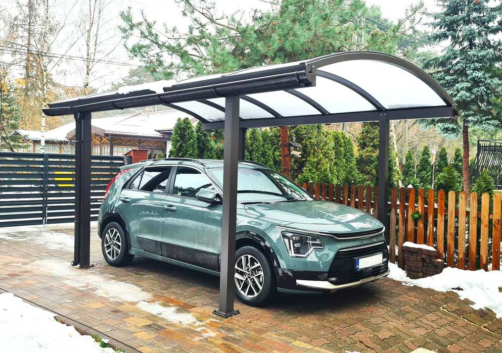 Wiata samochodowa Garażowa 1 Auto Carport - ALUMINIUM