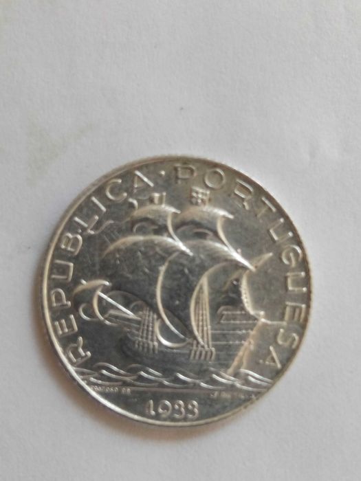 Moeda antiga 2,50 escudos 1933 Republica portuguesa