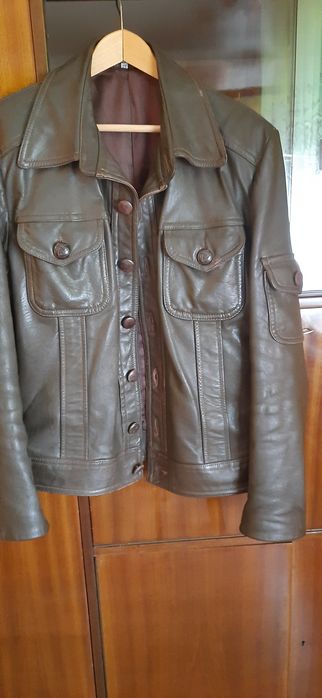 PROMOCJA Kurtka skórzana SKOGAR PRL męska