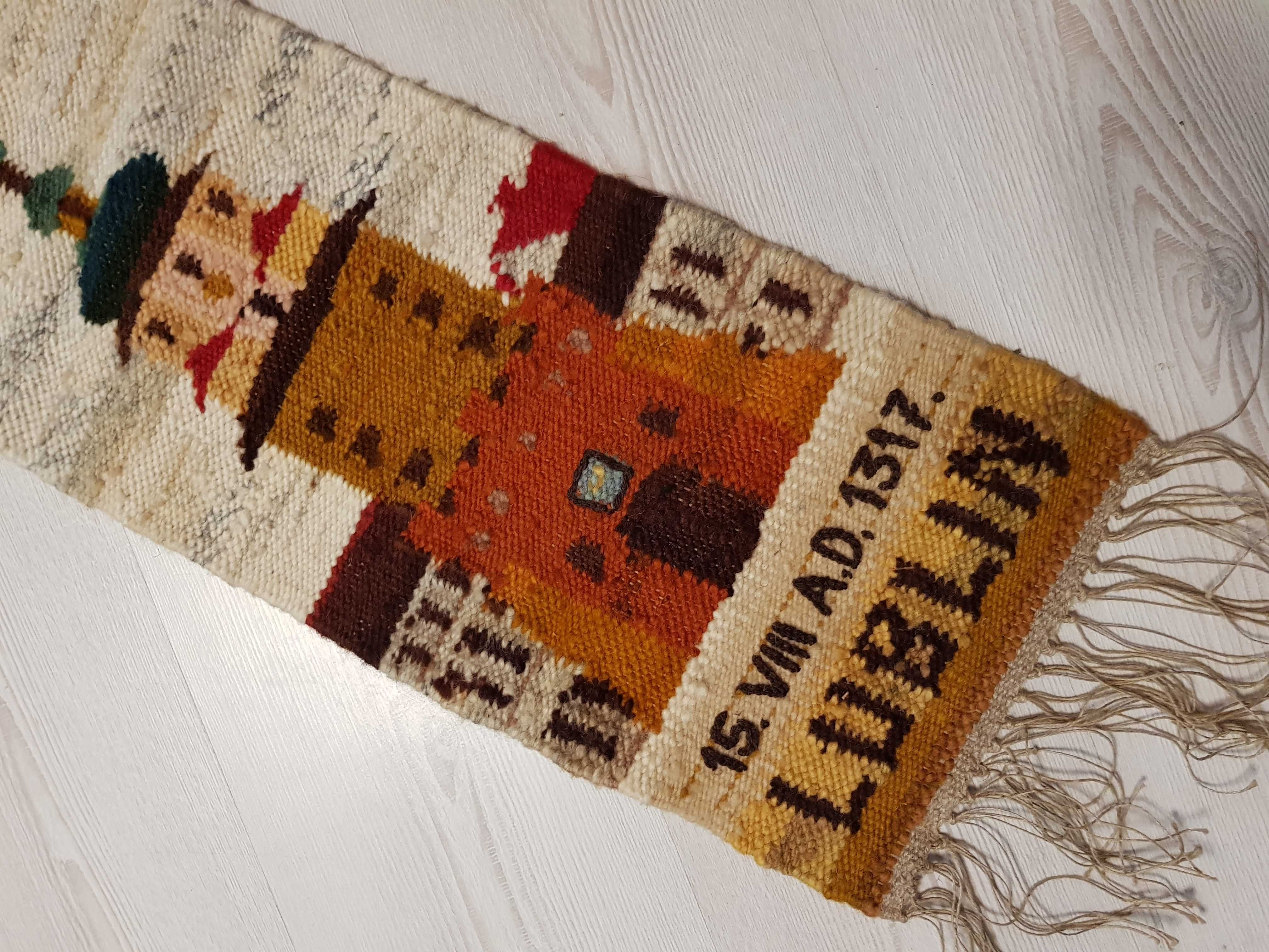 makatka kilim lublin na ścianę zawieszka brama krakowska prl